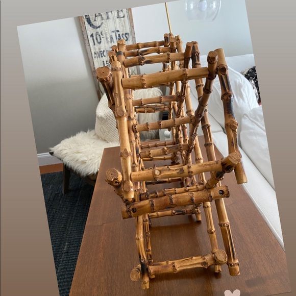 Vintage Bamboo Wine Rack Mid Century Modern - Picture 4 of 7